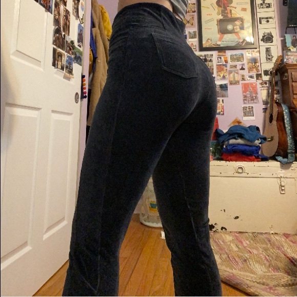 Athleta Navy Blue Velvet Leggings - Picture 4 of 5